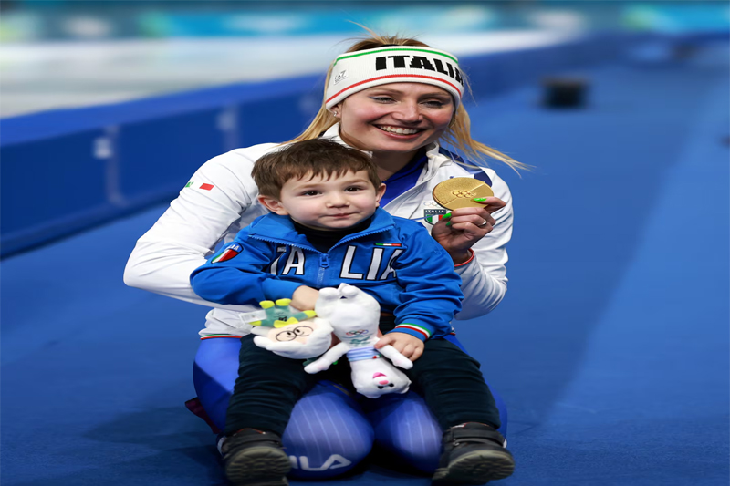 Francesca Lollobrigida Raih Emas Pertama Italia Sekaligus Pecahkan Rekor Olimpiade Speedskating