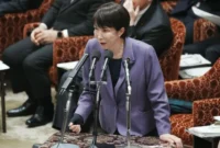 Perdana Menteri Jepang Sanae Takaichi berbicara di depan parlemen pada 27 Februari. Foto: AFP