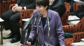Perdana Menteri Jepang Sanae Takaichi berbicara di depan parlemen pada 27 Februari. Foto: AFP