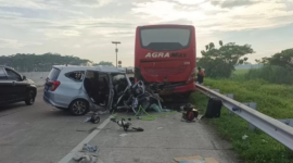 Kecelakaan mobil pemudik asal Cikarang