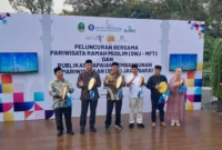 Peresmian program SWJ-MFT dan IKPN Jawa Barat di Kawasan Masjid At-Thohir, Kecamatan Tapos, Kota Depok, Kamis (09/07/26). (Foto : Zaid A/ Diskominfo Depok).
