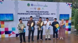 Peresmian program SWJ-MFT dan IKPN Jawa Barat di Kawasan Masjid At-Thohir, Kecamatan Tapos, Kota Depok, Kamis (09/07/26). (Foto : Zaid A/ Diskominfo Depok).
